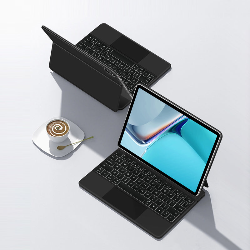 For Huawei MatePad 11 (2021) Leather Case Magnetic Wireless Bluetooth Keyboard with Backlit