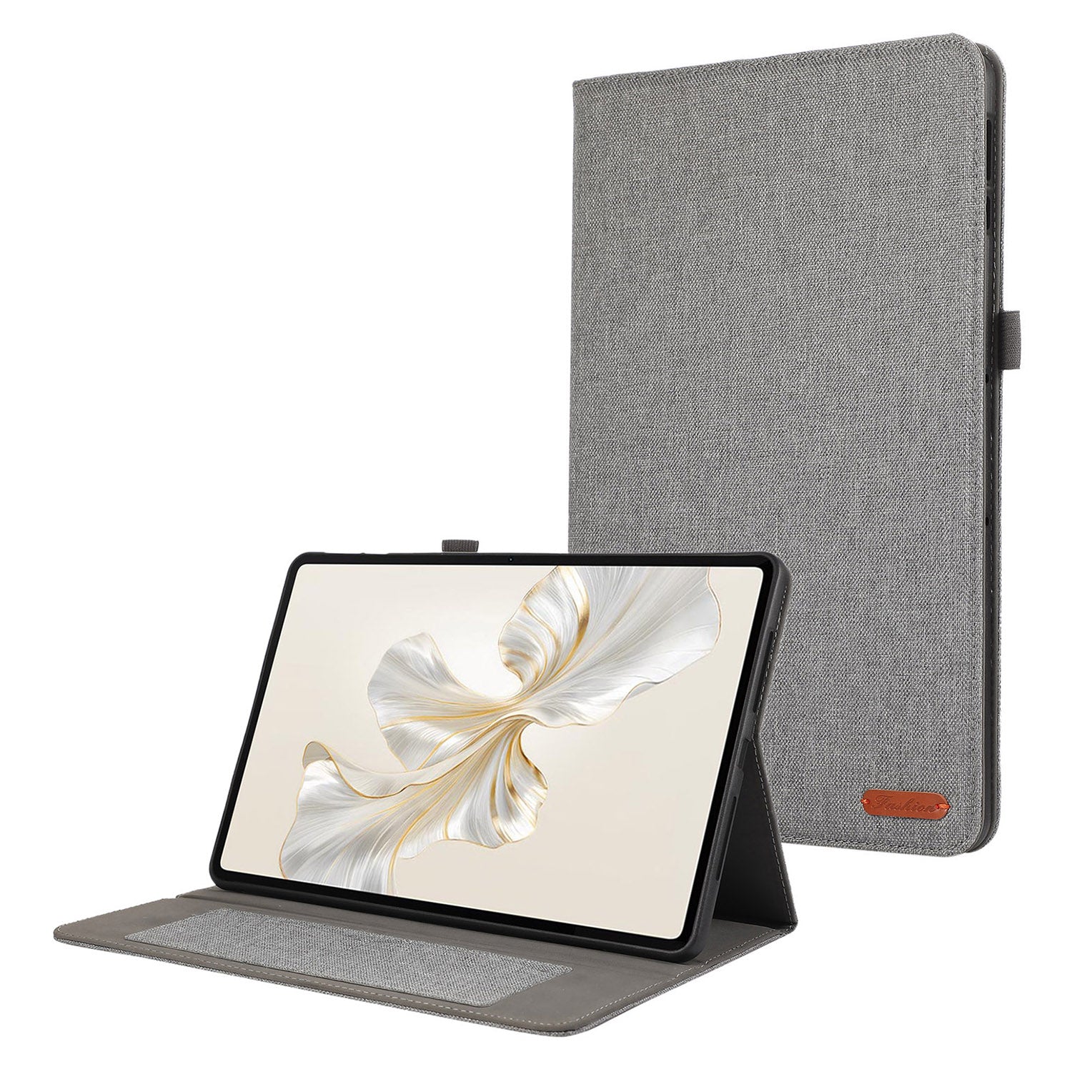 For Honor Pad 9 Leather Case Cloth Texture Tablet Cover Stand with Card Holder