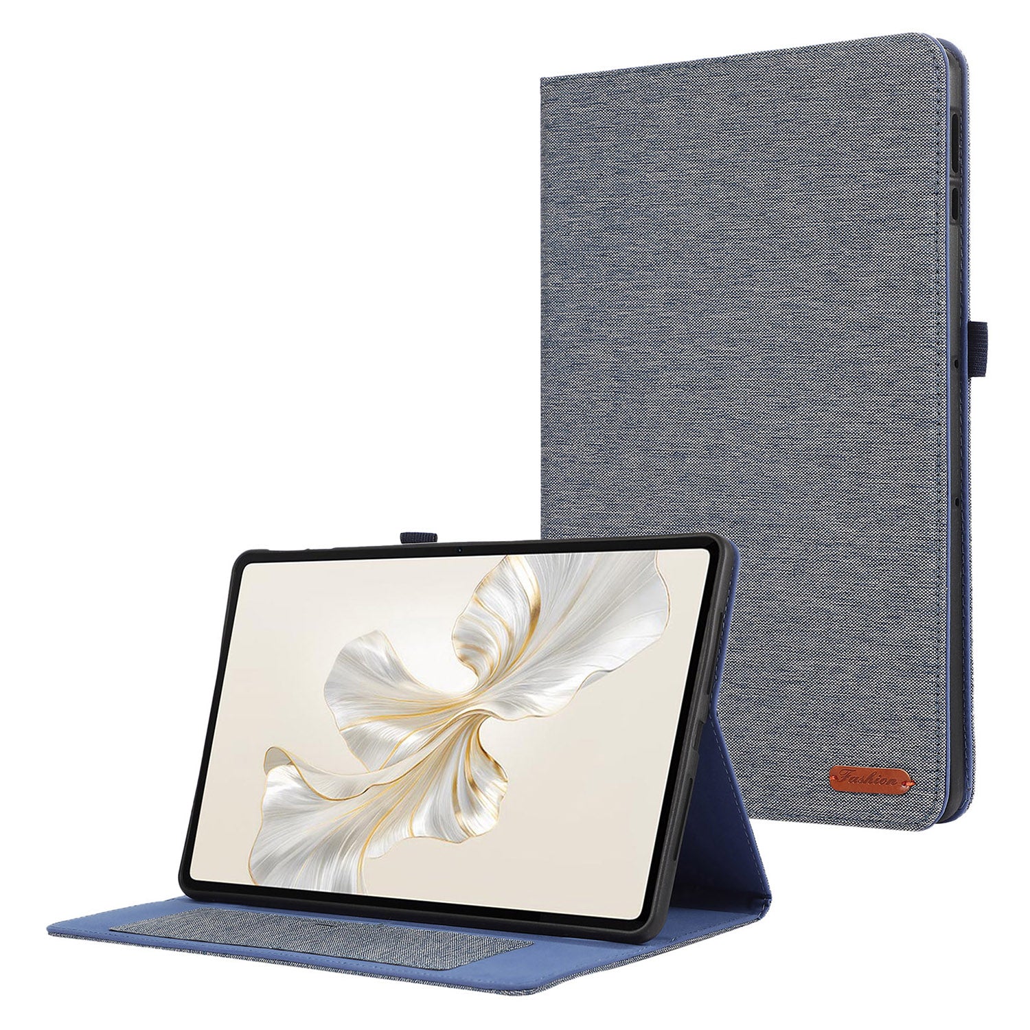 For Honor Pad 9 Leather Case Cloth Texture Tablet Cover Stand with Card Holder