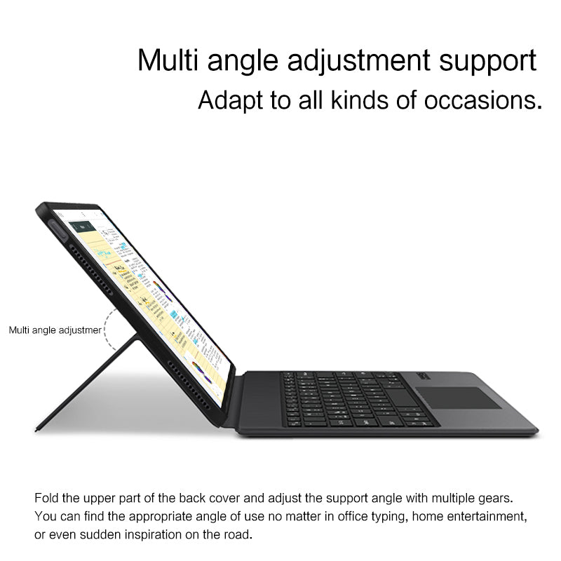 For Samsung Galaxy Tab S8 Ultra Leather Case Touchpad Bluetooth Keyboard with Backlit
