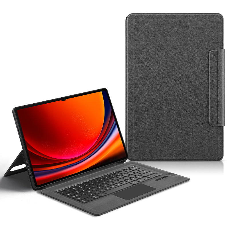 For Samsung Galaxy Tab S9 Ultra Leather Stand Cover Wireless Trackpad Keyboard with Backlit