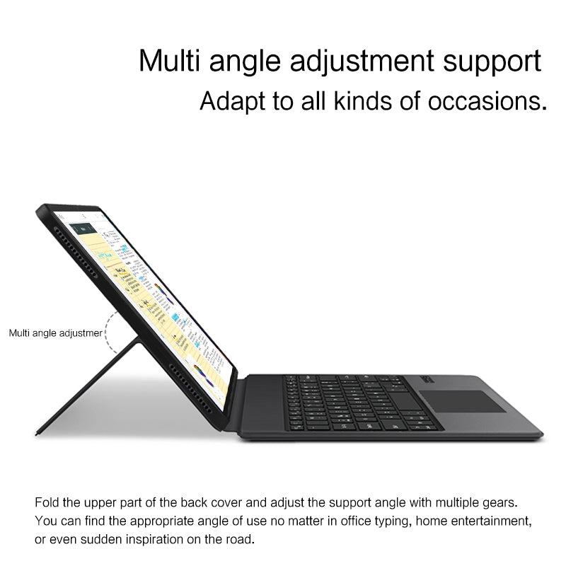 For Samsung Galaxy Tab S9 Ultra Leather Stand Cover Wireless Trackpad Keyboard with Backlit