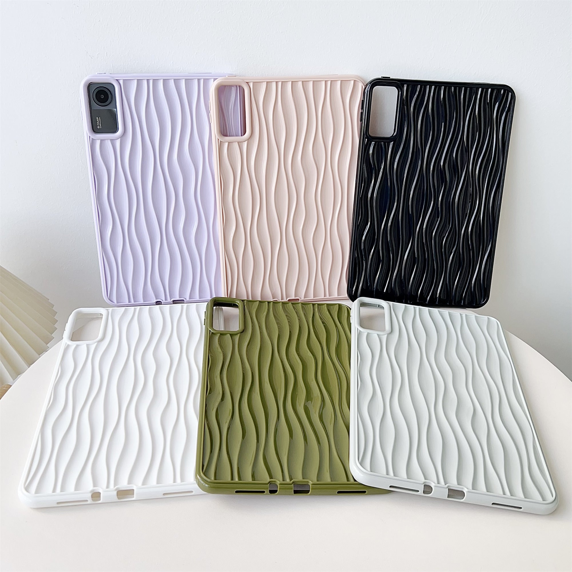 For Xiaomi Redmi Pad SE Water Ripple Texture Case Flexible TPU Shockproof Tablet Cover