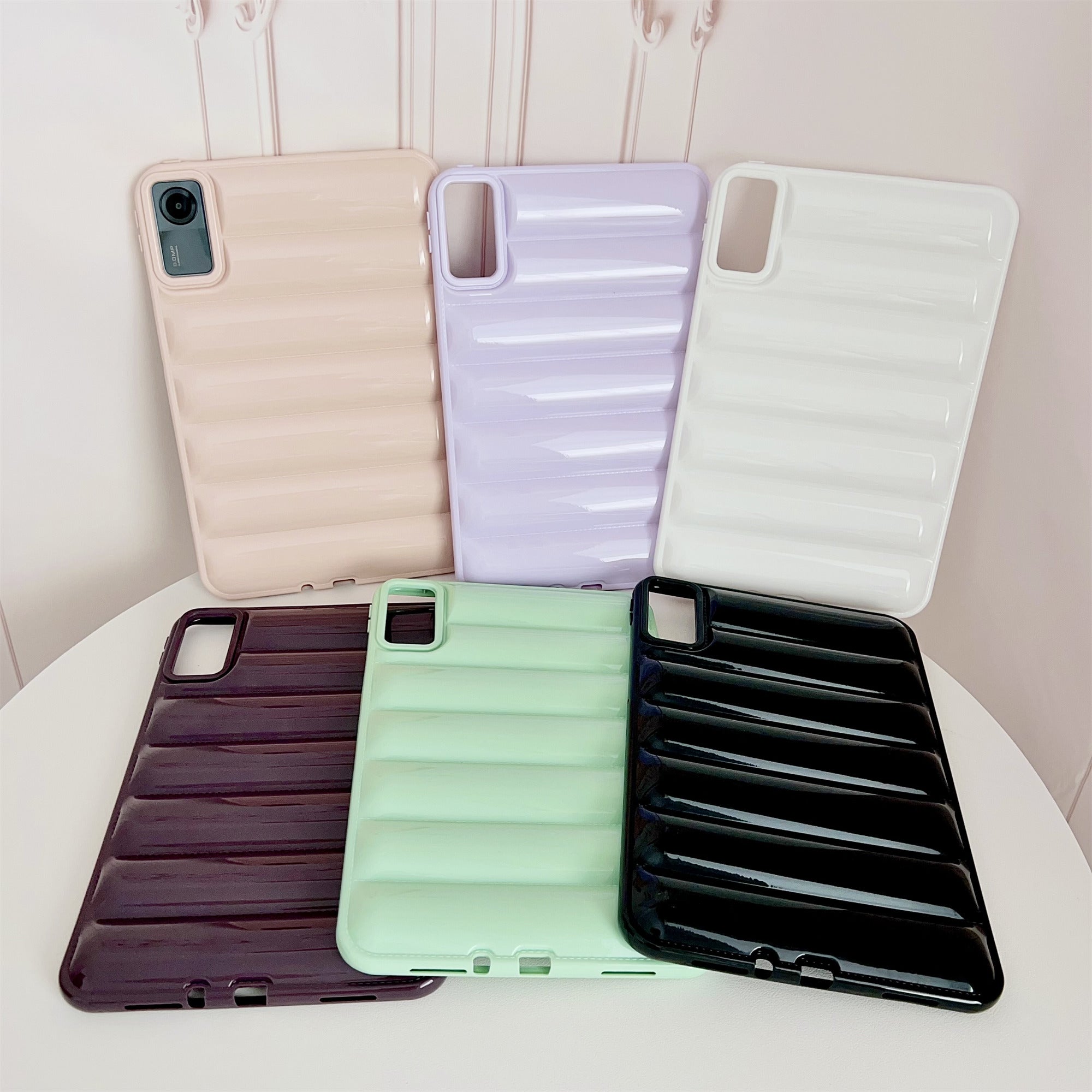 For Xiaomi Redmi Pad SE Soft TPU Case Down Jacket Design Candy Color Cover
