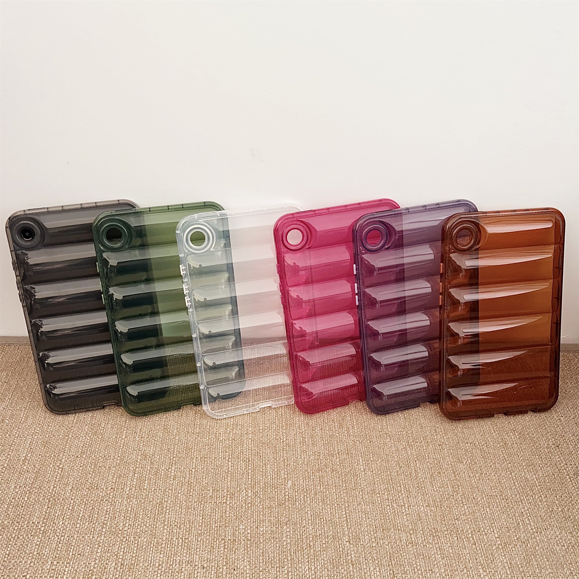For Samsung Galaxy Tab A9 TPU Case Transparent Down Jacket Design Shock Absorption