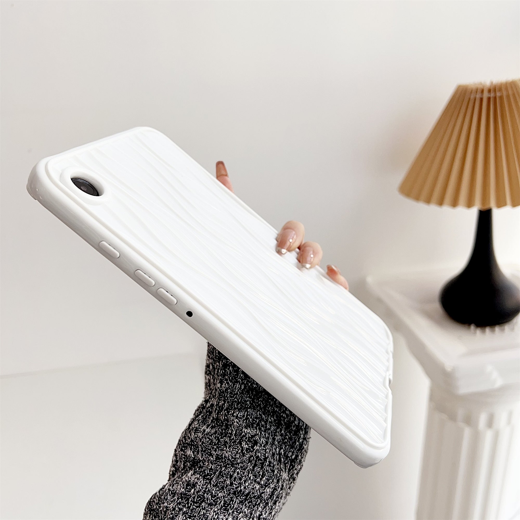For Samsung Galaxy Tab A9+ Solid Color TPU Case Water Ripple Pattern Wave Shape