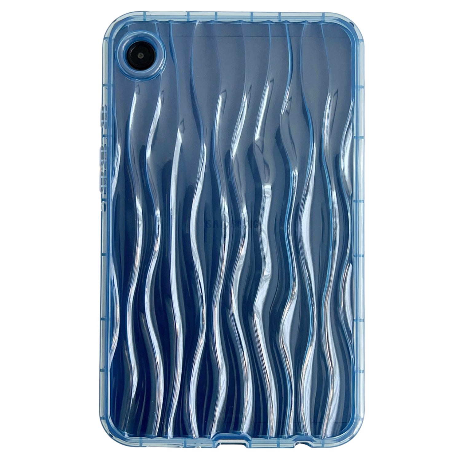 For Samsung Galaxy Tab A9+ TPU Cover Transparent Back 3D Water Ripple Pattern Tablet Case