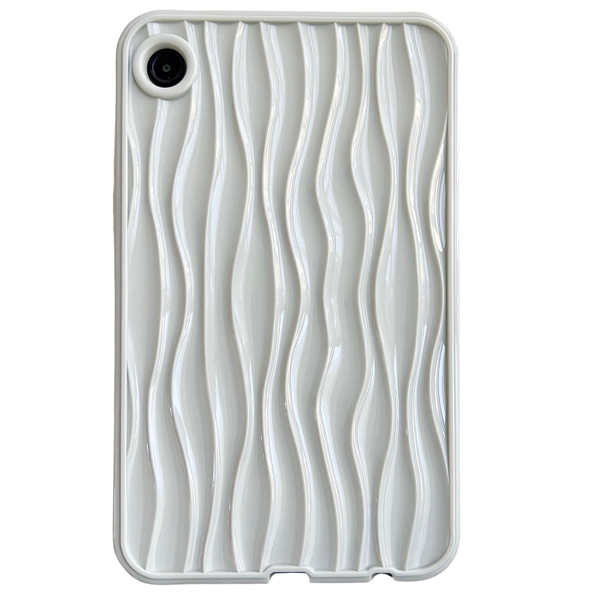 For Samsung Galaxy Tab A9 TPU Tablet Case 3D Wave Shape Solid Color Cover