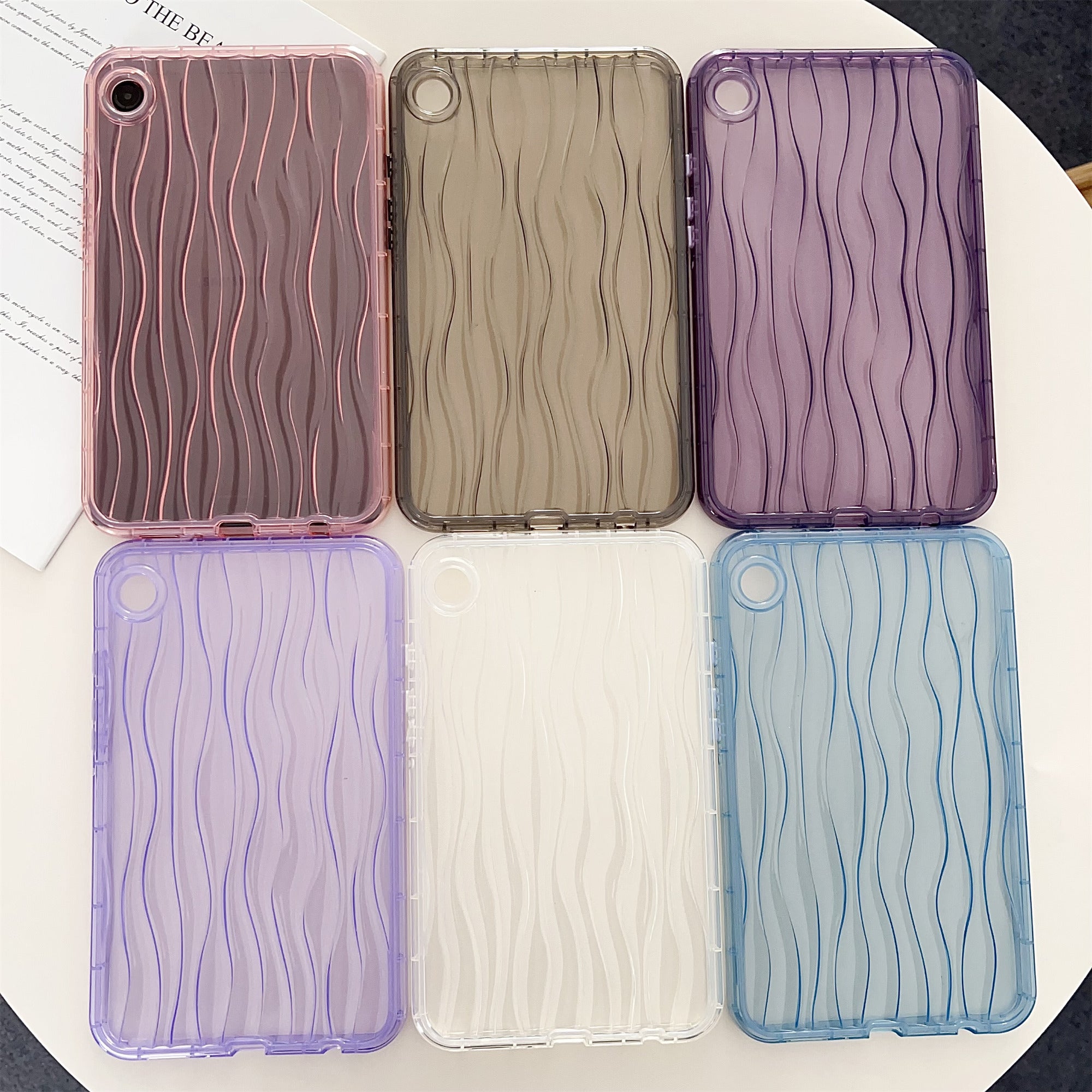 For Samsung Galaxy Tab A9 TPU Case Wave Water Ripple Tablet Cover Non-Slip