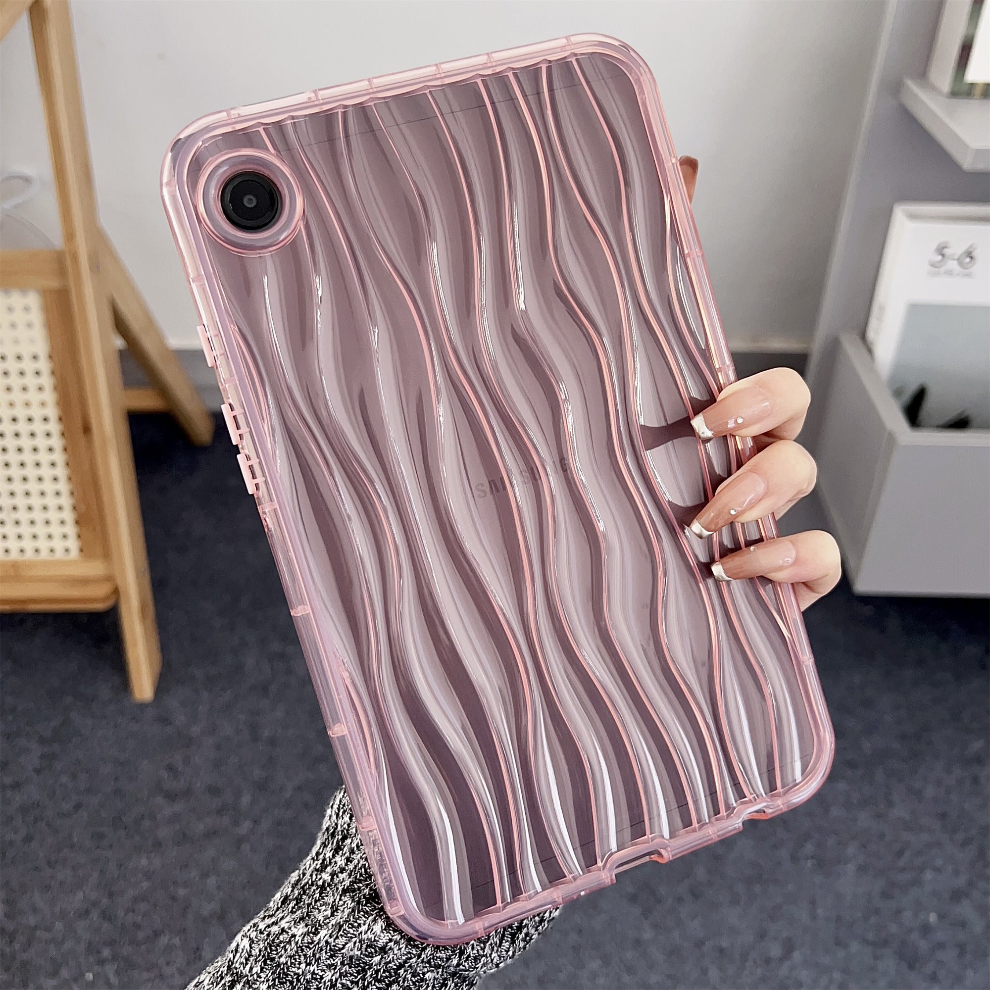 For Samsung Galaxy Tab A9 TPU Case Wave Water Ripple Tablet Cover Non-Slip
