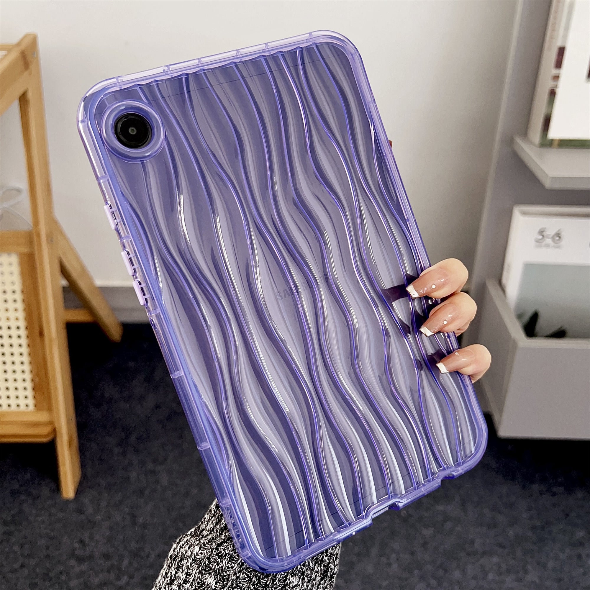 For Samsung Galaxy Tab A9 TPU Case Wave Water Ripple Tablet Cover Non-Slip