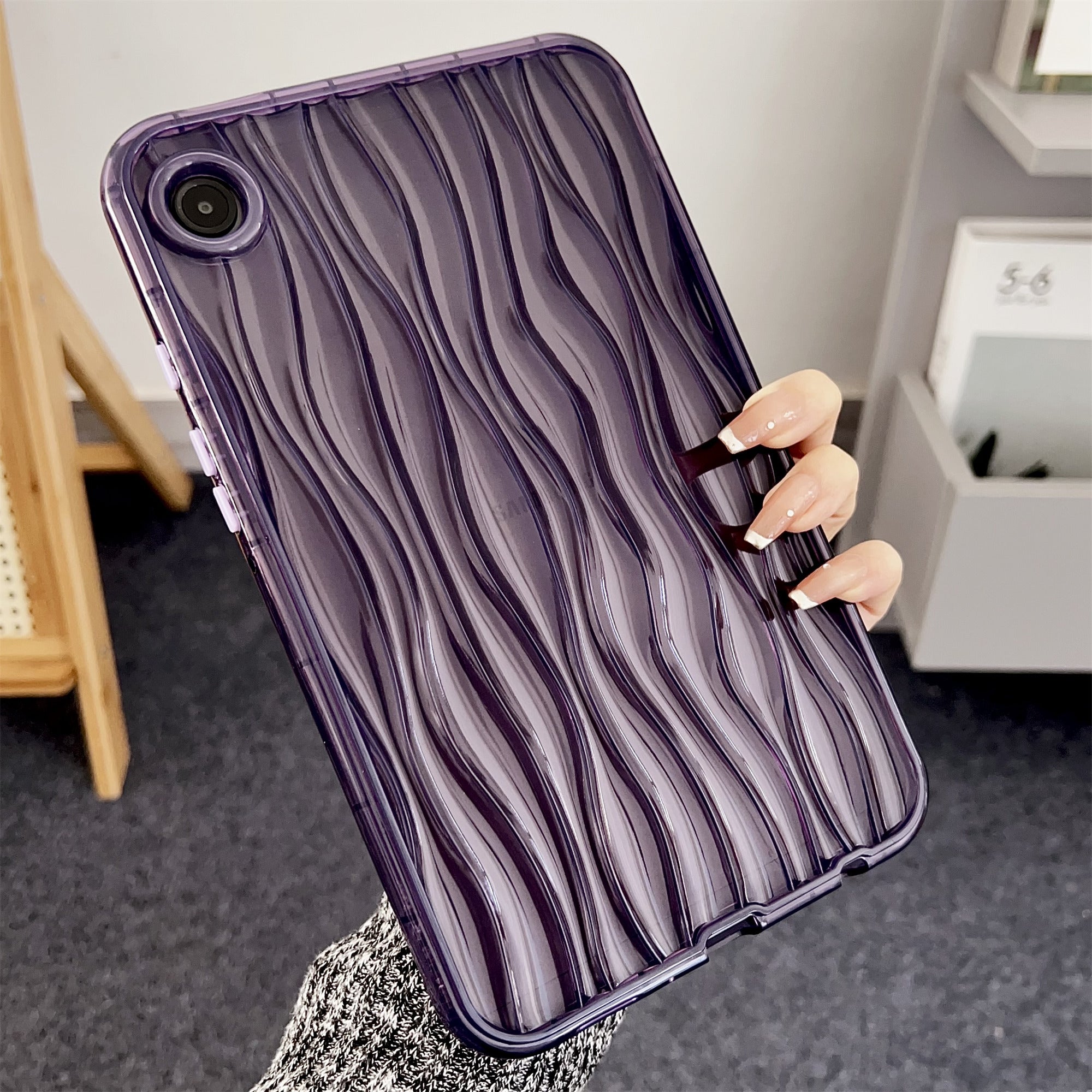 For Samsung Galaxy Tab A9 TPU Case Wave Water Ripple Tablet Cover Non-Slip