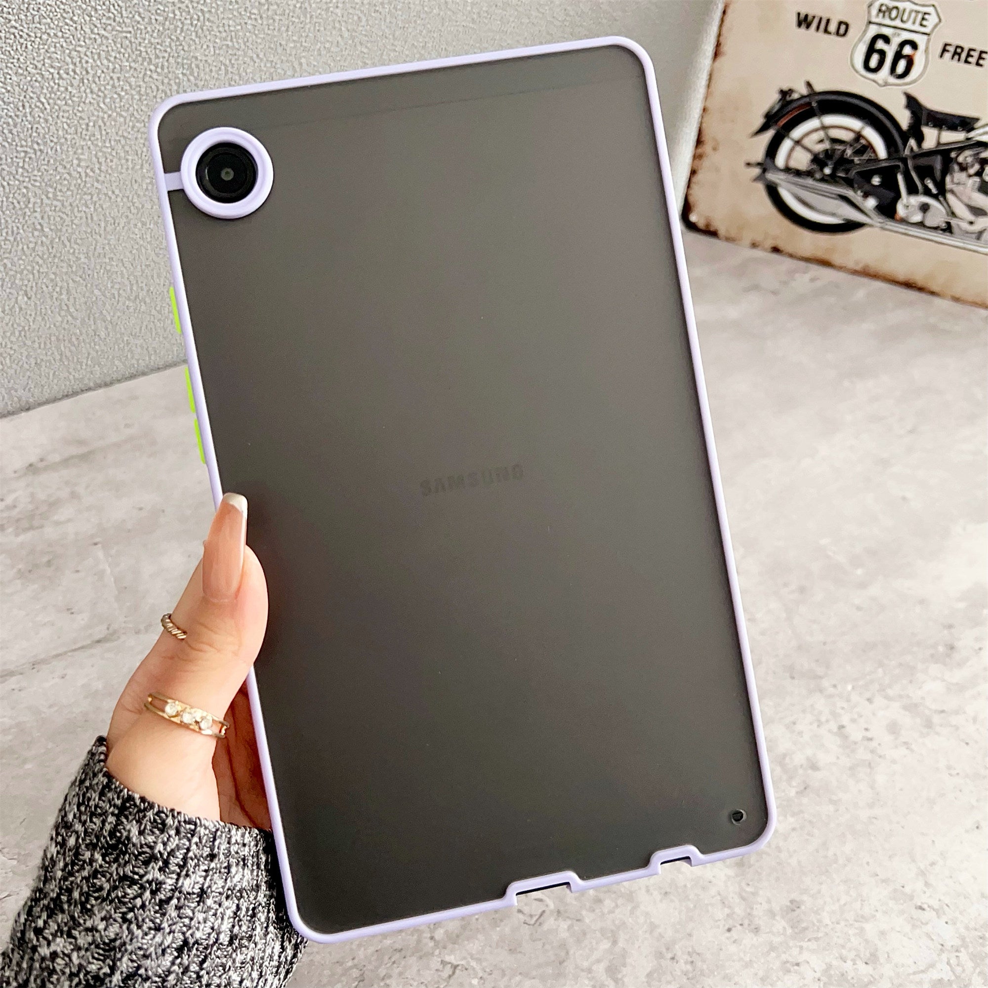 For Samsung Galaxy Tab A9 Case PC + TPU Anti-Scratch Tablet Cover Skin Touch Feeling