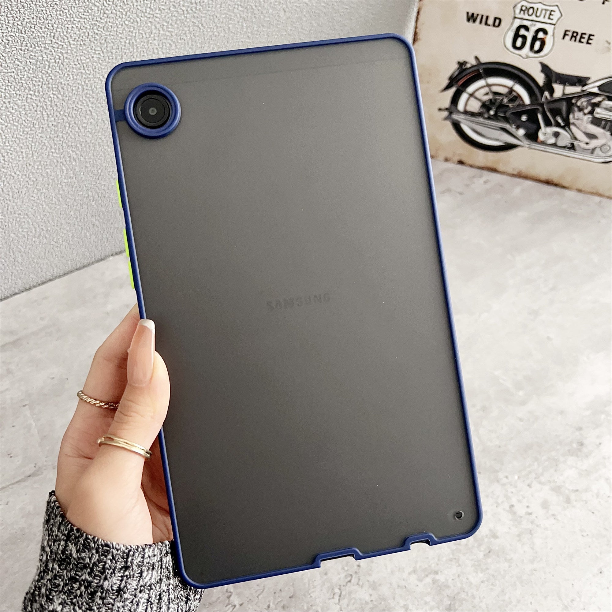 For Samsung Galaxy Tab A9+ Skin Touch Case PC + TPU Anti-Drop Shell Tablet Cover