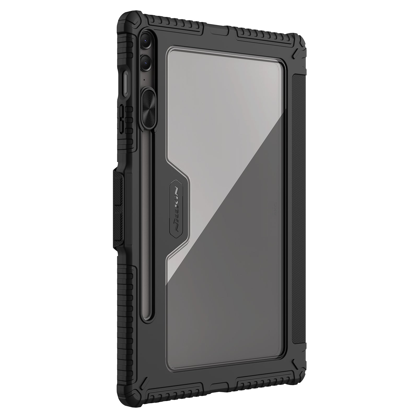 NILLKIN Bumper Leather Case Pro for Samsung Galaxy Tab S9 FE+ Tablet Cover Anti-fall Auto Wake / Sleep Case