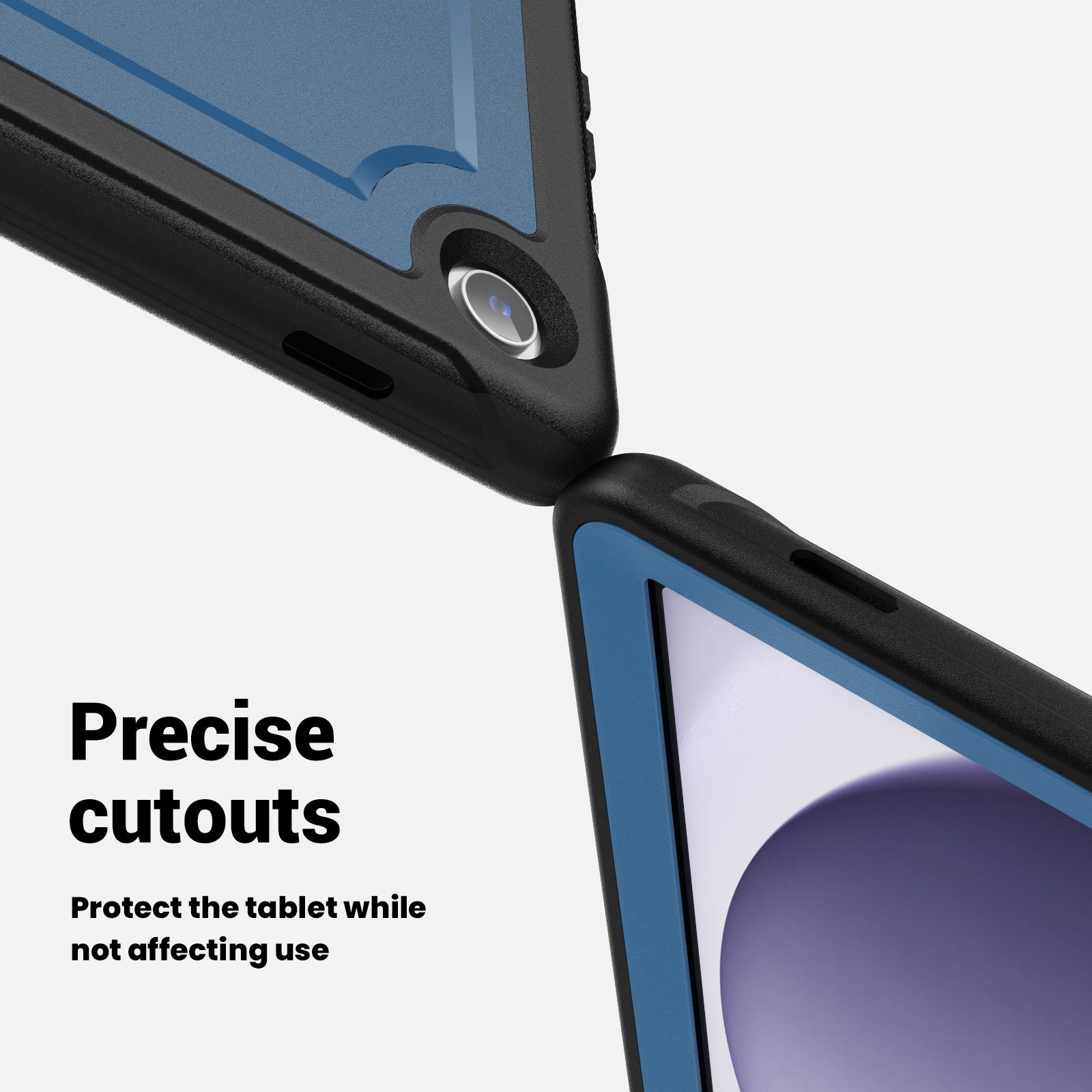 For Samsung Galaxy Tab A9+ Kickstand Cover Hand Strap Design PC+TPU Tablet Case