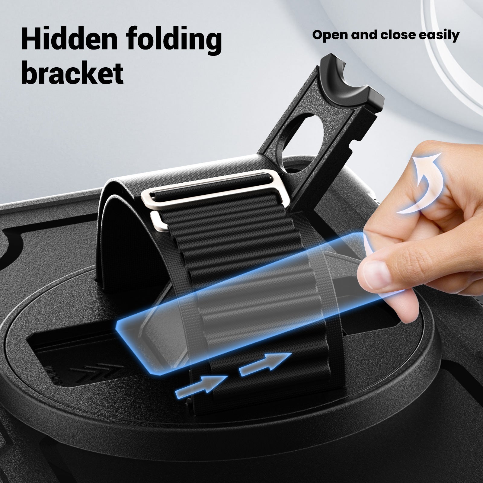For Samsung Galaxy Tab A9 (SM-X110 / SM-X115) Protective Case Kickstand Hand Strap Tablet Cover