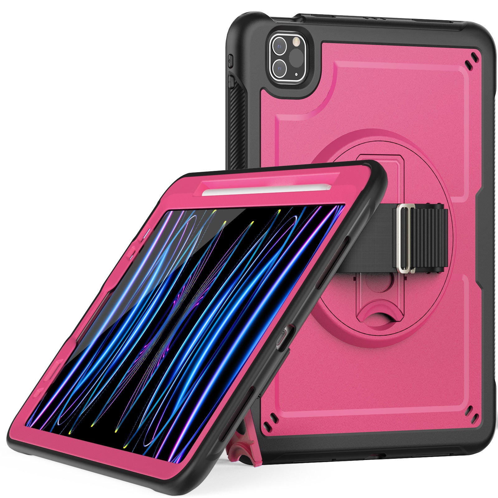 For iPad Pro 11 (2018) / (2020) / (2021) / (2022) / iPad Air (2020) / (2022) Case Kickstand Tablet Cover with Pencil Holder