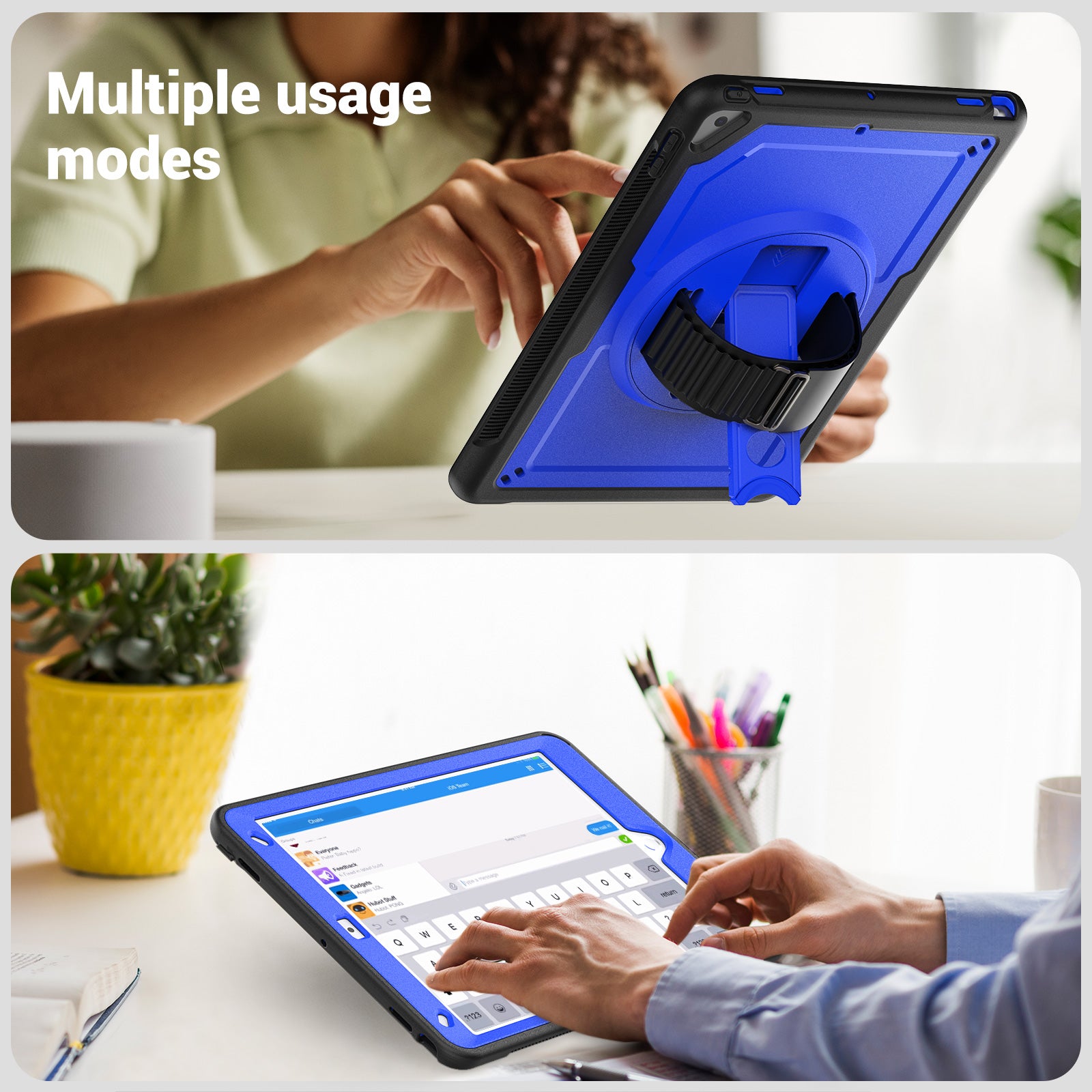 For iPad 10.2 (2019) / (2020)(2021) / iPad Pro 10.5-inch (2017) / iPad Air 10.5 inch (2019) Case Hand Strap Tablet Cover