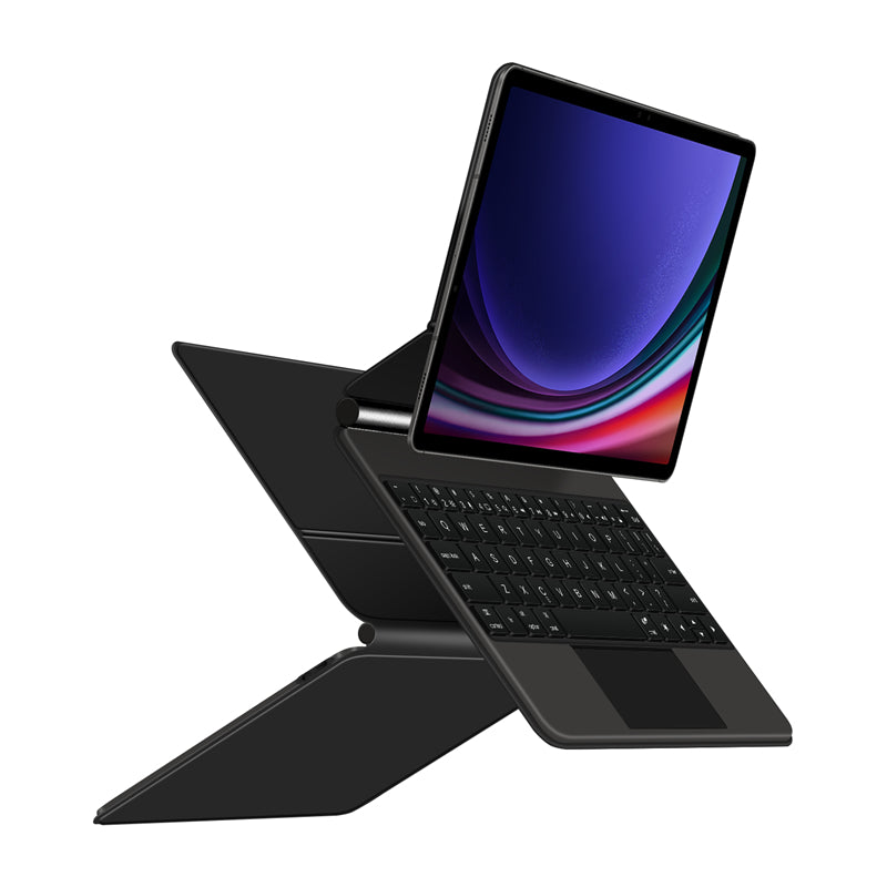 For Samsung Galaxy Tab S9 Leather Case Full Protection Bluetooth Keyboard with Touchpad