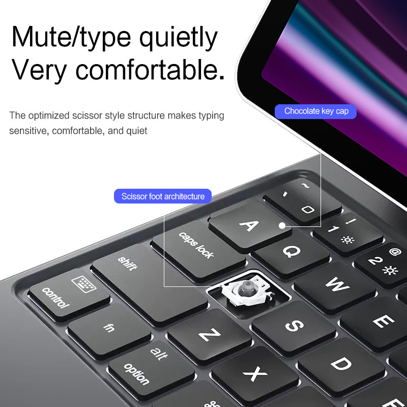 For Samsung Galaxy Tab S9 Leather Case Full Protection Bluetooth Keyboard with Touchpad
