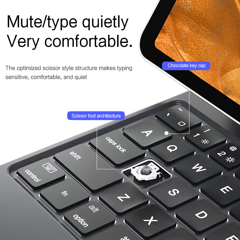 For Samsung Galaxy Tab S8 Leather Stand Cover + Wireless Trackpad Keyboard