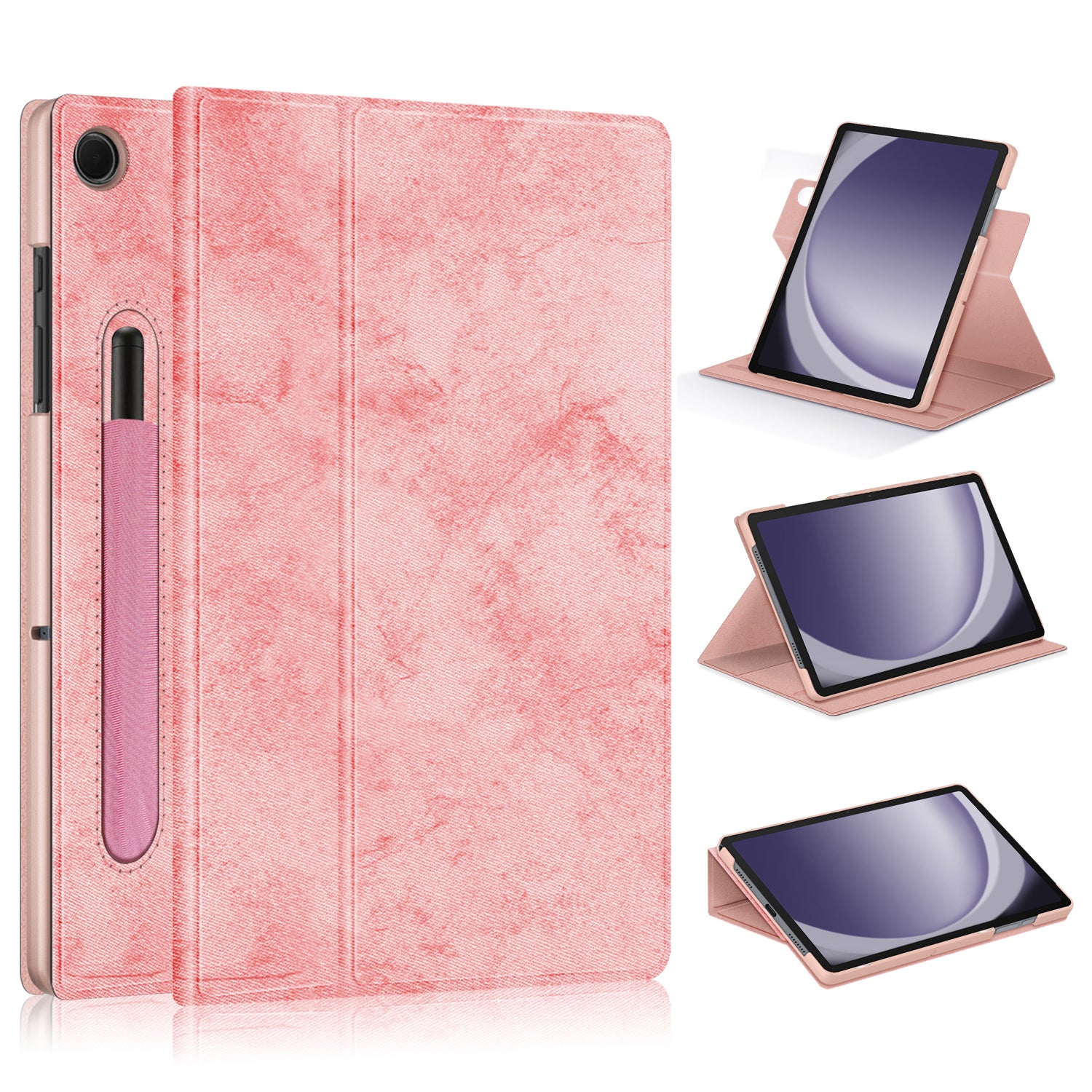 For Samsung Galaxy Tab A9+ SM-X210 SM-X216 SM-X218 Case Leather Tablet Rotary Stand Cover