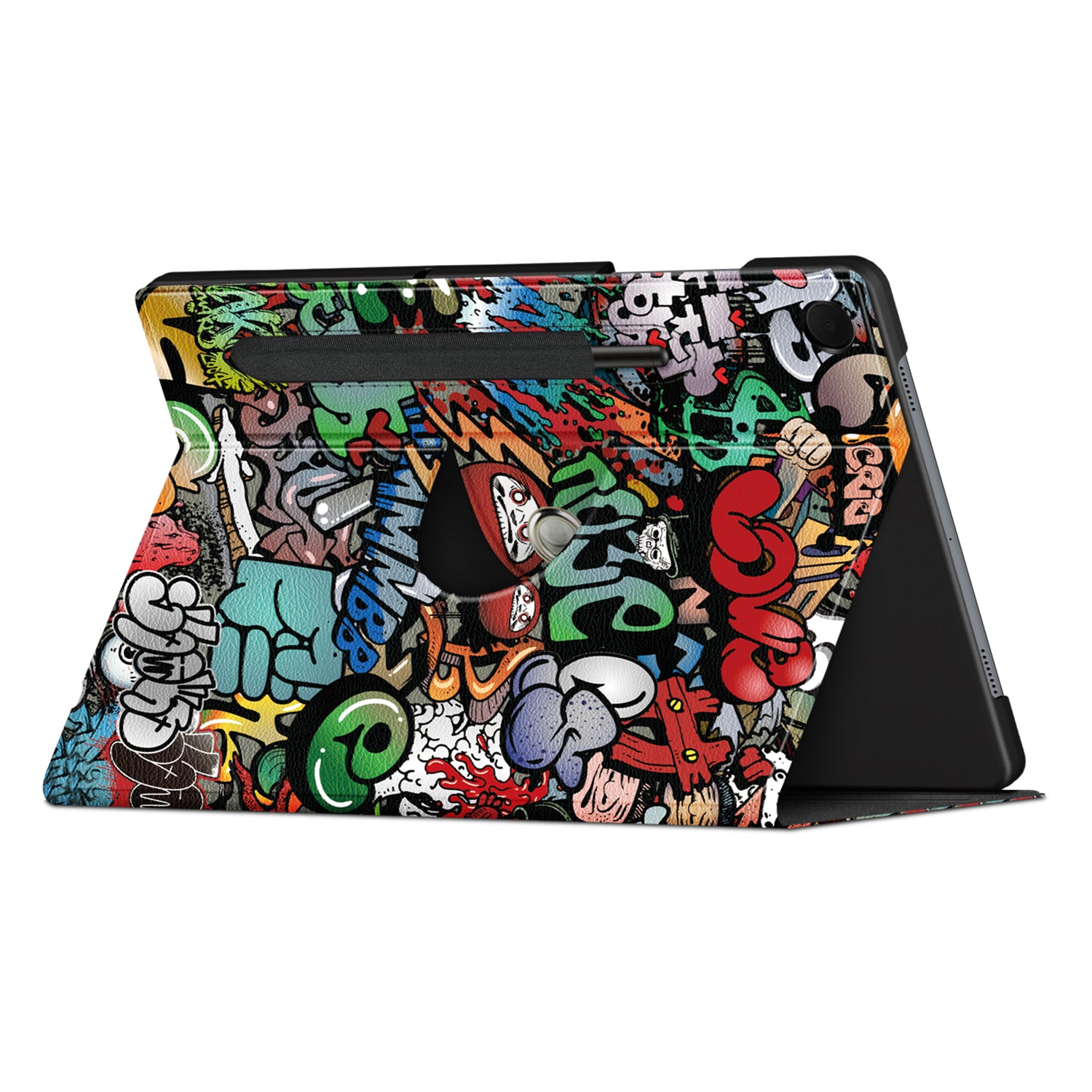 For Samsung Galaxy Tab A9+ SM-X210 SM-X216 SM-X218 Case Pattern Printing Leather Tablet Rotary Stand Cover