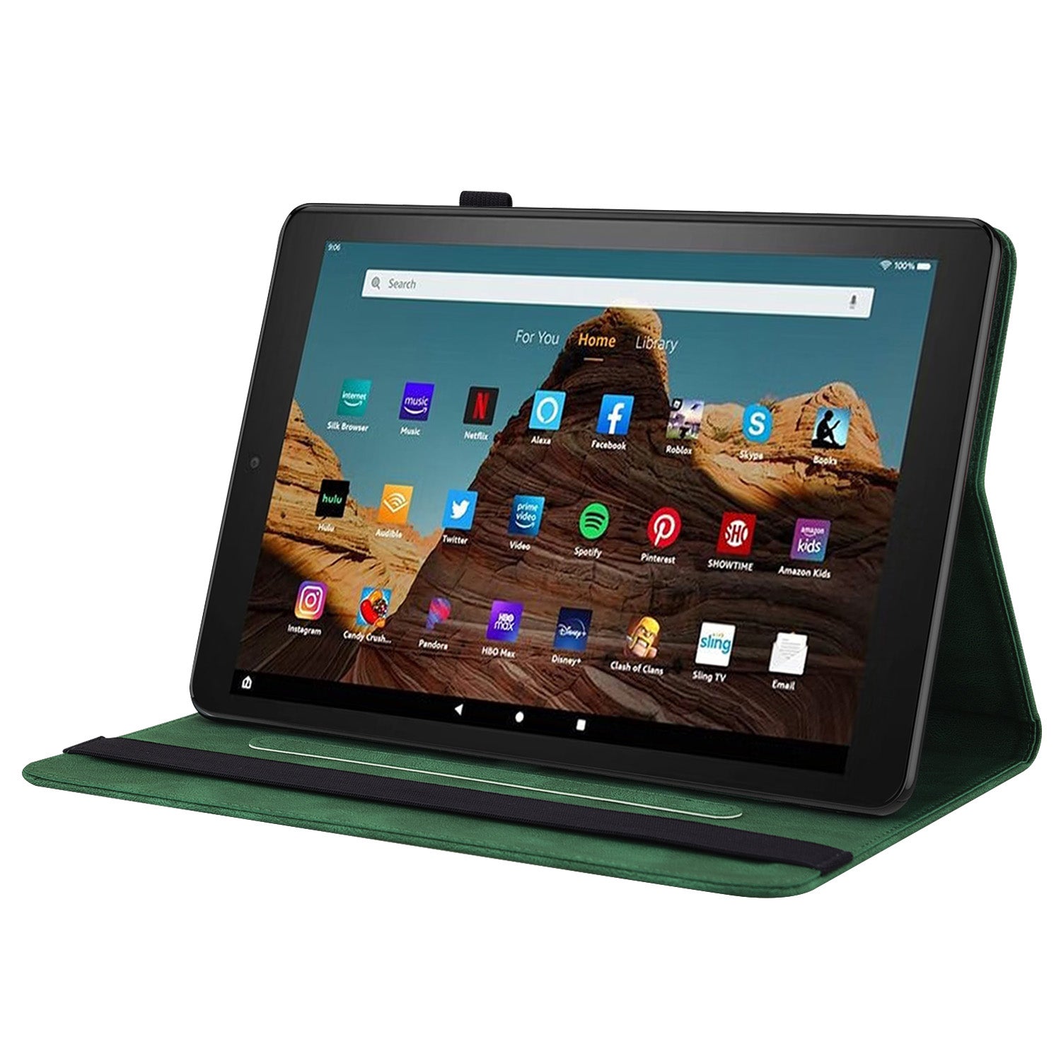 For Amazon Fire HD 10 (2023) Leather Case Card Holder Stand Tablet Cover