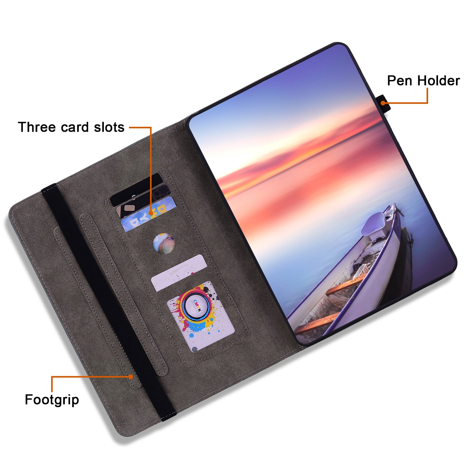 For Lenovo Tab M11 / Xiaoxin Pad 11 2024 Case Card Holder Stand PU Leather Tablet Cover