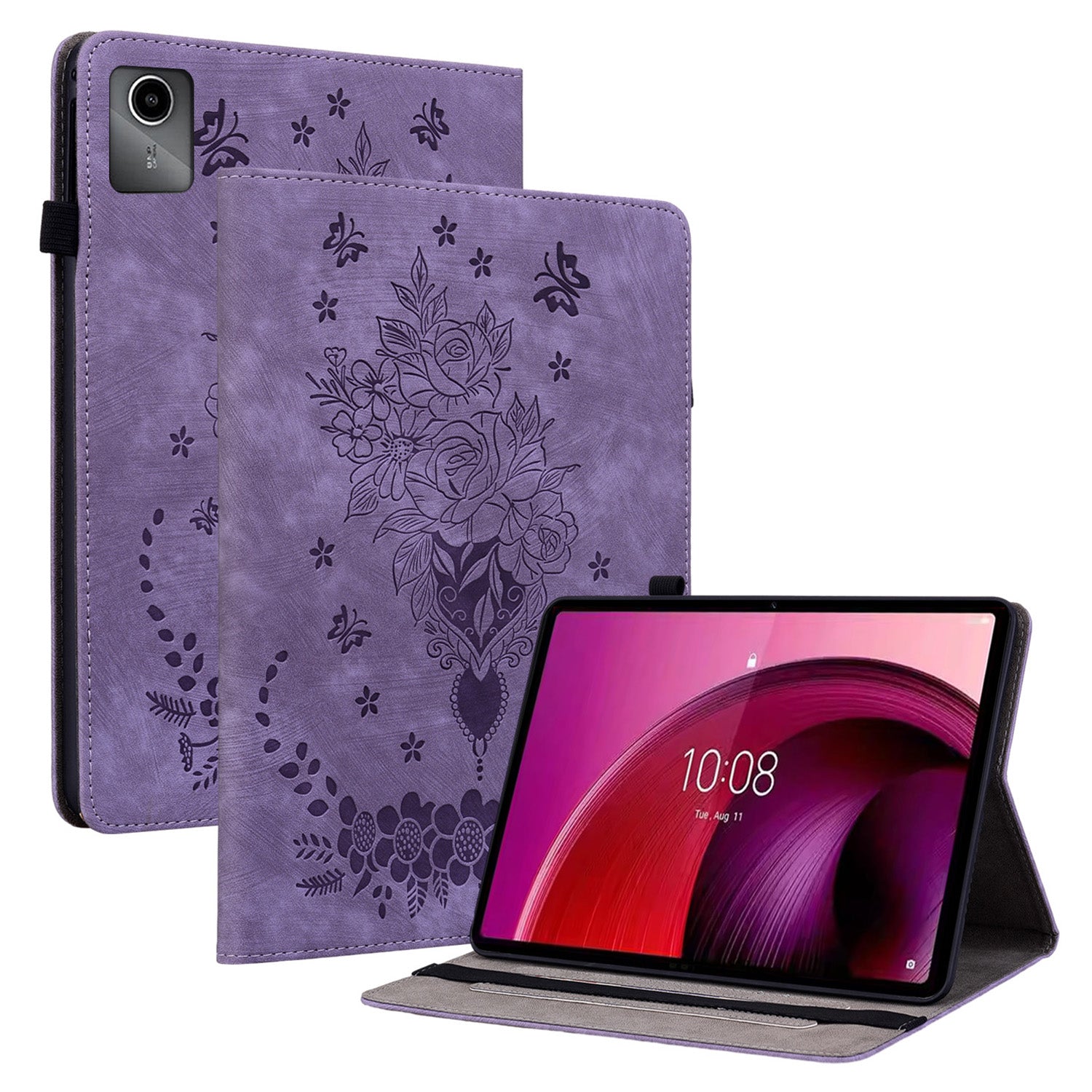 For Lenovo Tab M11 / Xiaoxin Pad 11 2024 Case Card Holder Stand PU Leather Tablet Cover