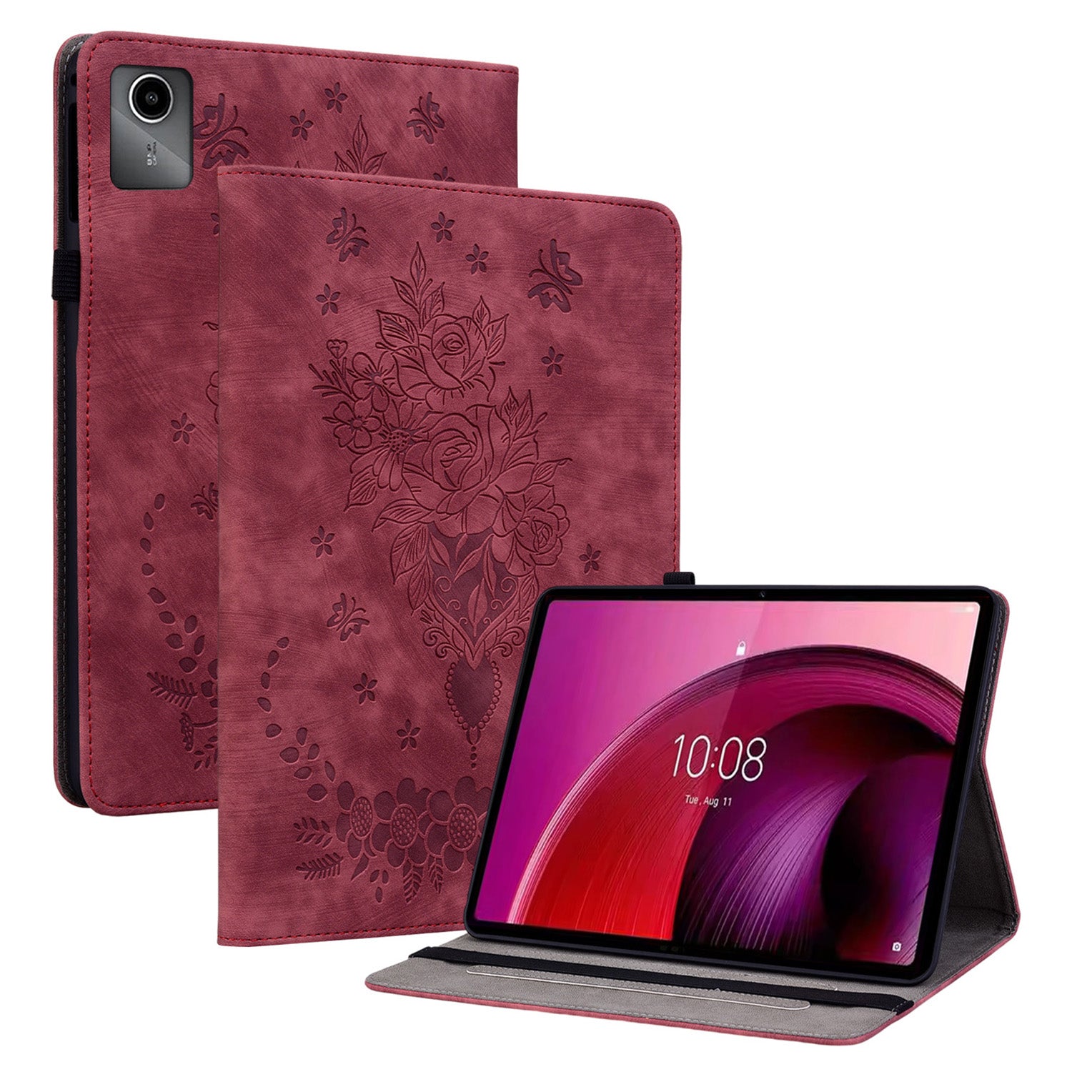 For Lenovo Tab M11 / Xiaoxin Pad 11 2024 Case Card Holder Stand PU Leather Tablet Cover