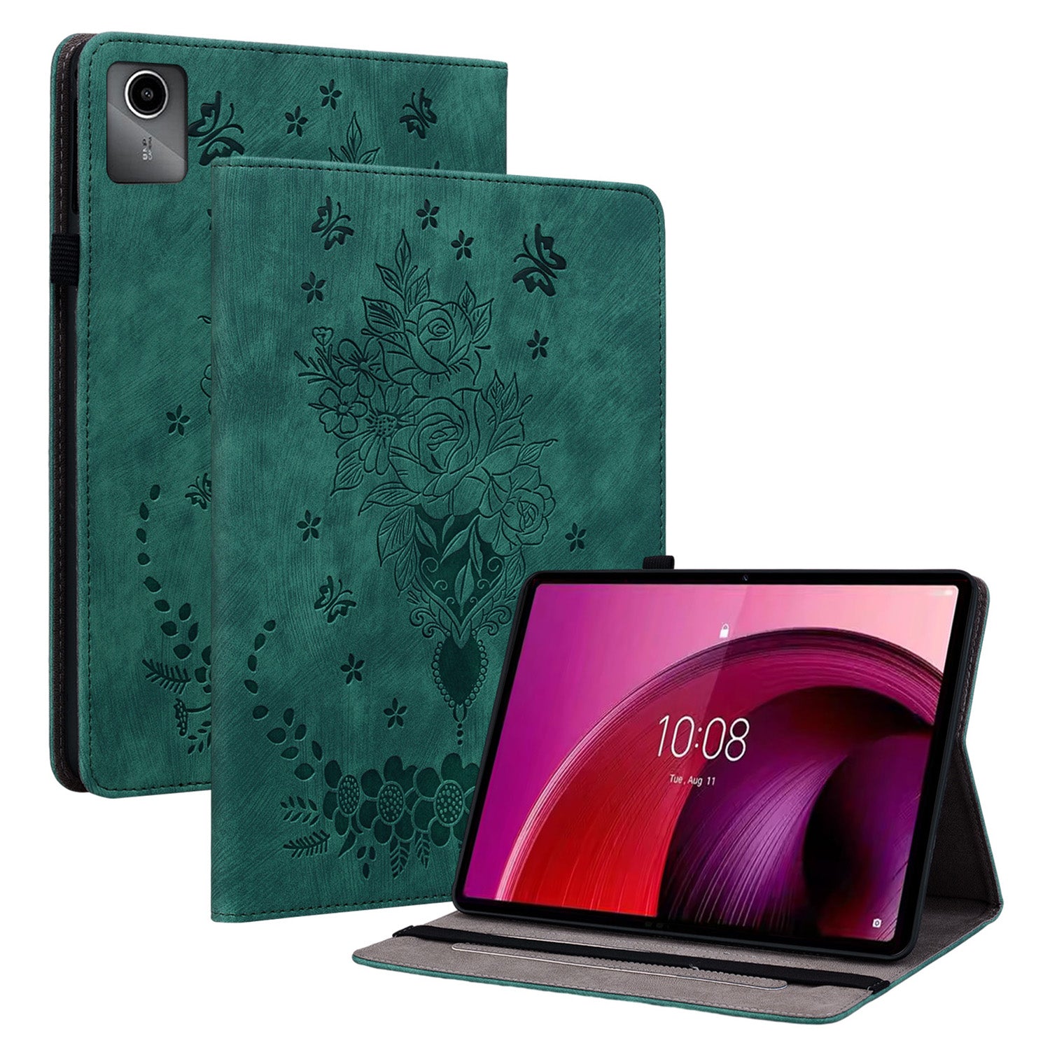 For Lenovo Tab M11 / Xiaoxin Pad 11 2024 Case Card Holder Stand PU Leather Tablet Cover