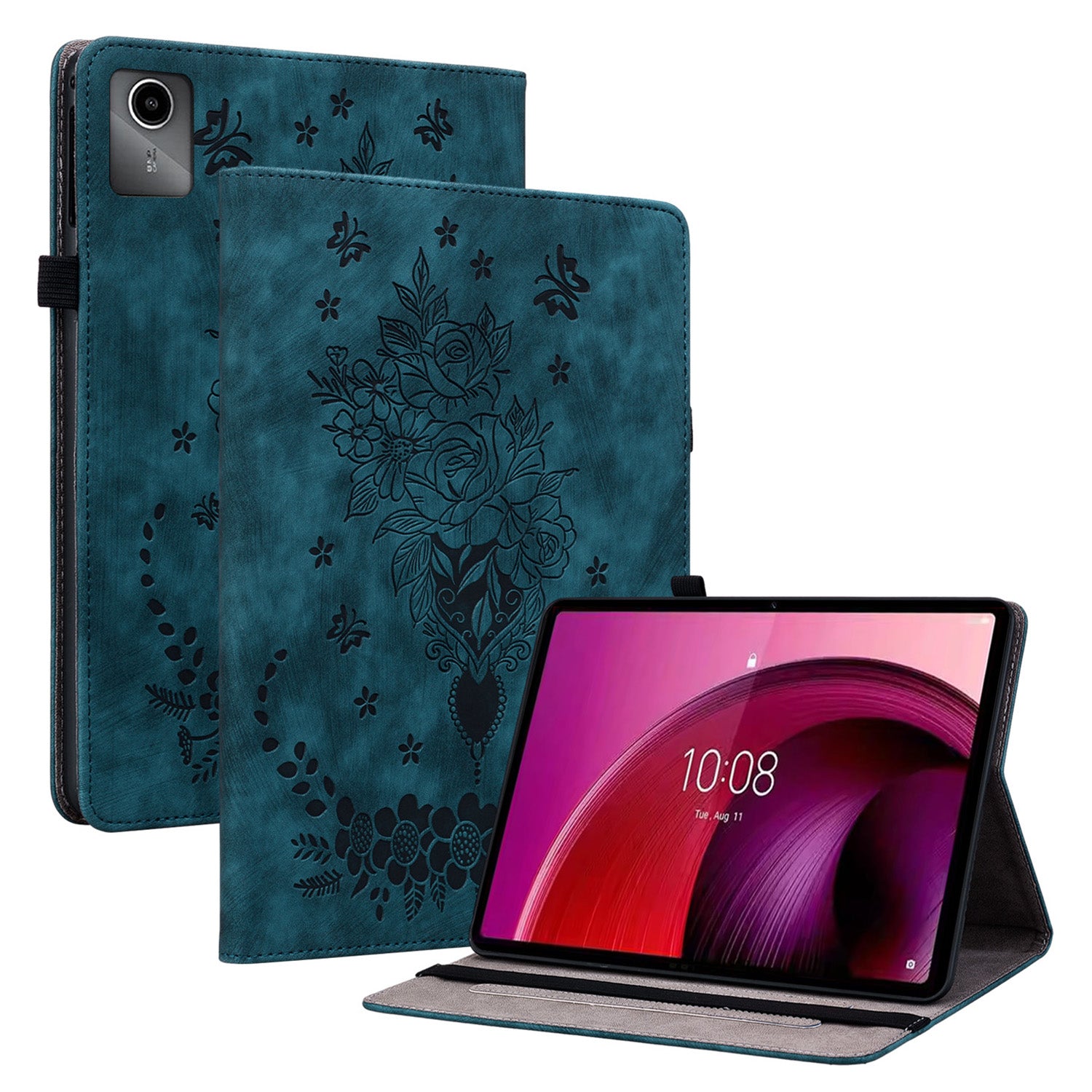 For Lenovo Tab M11 / Xiaoxin Pad 11 2024 Case Card Holder Stand PU Leather Tablet Cover
