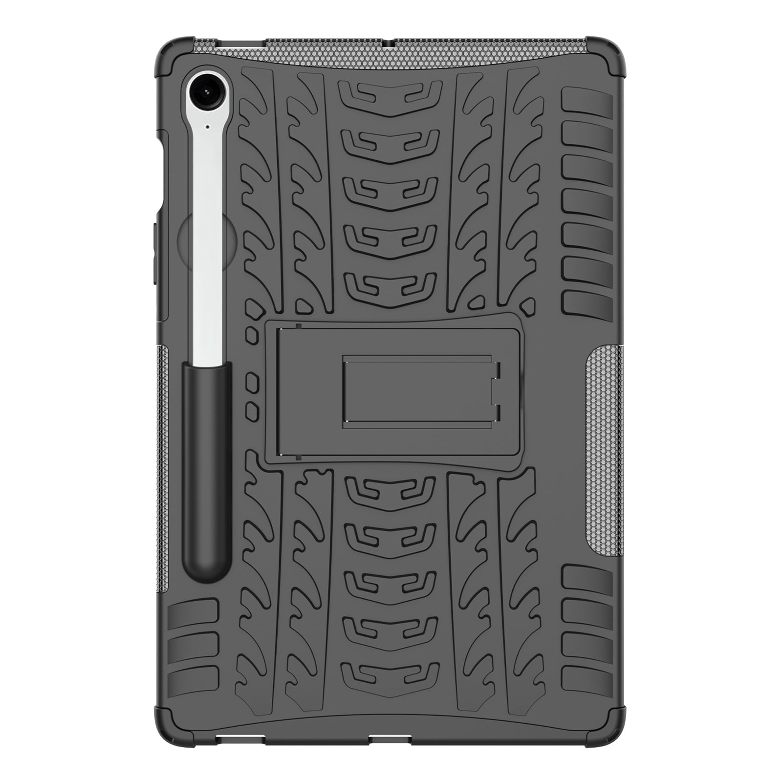 For Samsung Galaxy Tab S9 FE Kickstand Case TPU+PC Tablet Cover Tire Texture