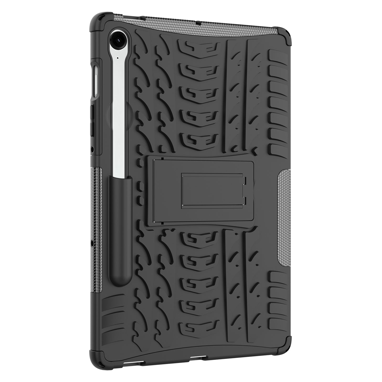 For Samsung Galaxy Tab S9 FE Kickstand Case TPU+PC Tablet Cover Tire Texture