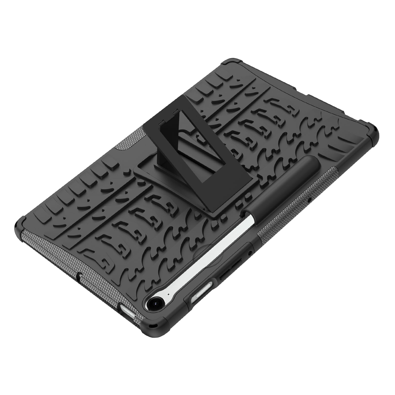 For Samsung Galaxy Tab S9 FE Kickstand Case TPU+PC Tablet Cover Tire Texture