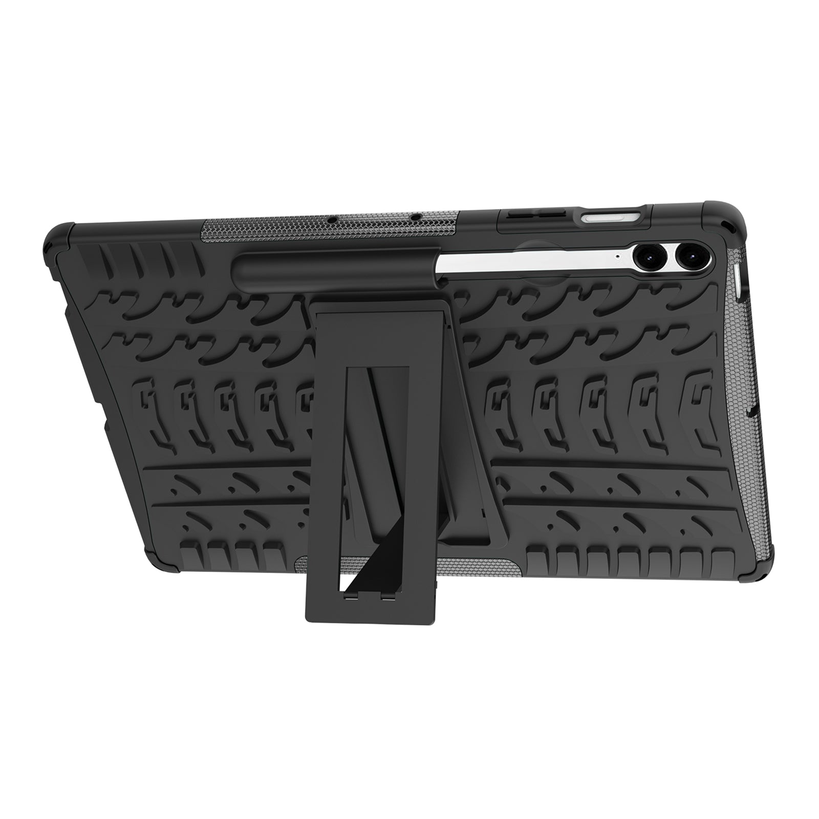 For Samsung Galaxy Tab S9 FE+ Case Tire Texture Kickstand TPU+PC Tablet Cover