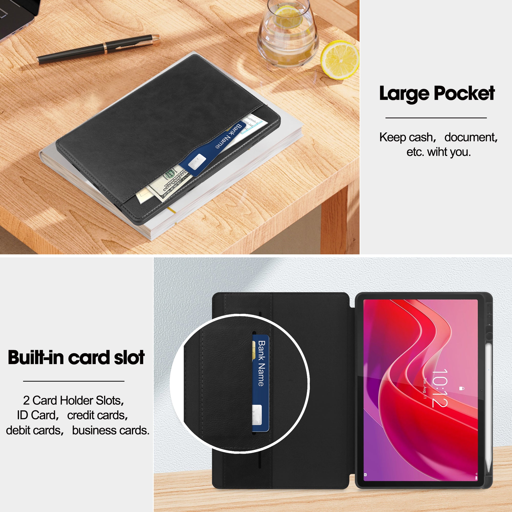 For Lenovo Tab M11 / Xiaoxin Pad 11 2024 Case Shockproof Leather Auto Wake / Sleep Tablet Stand Cover