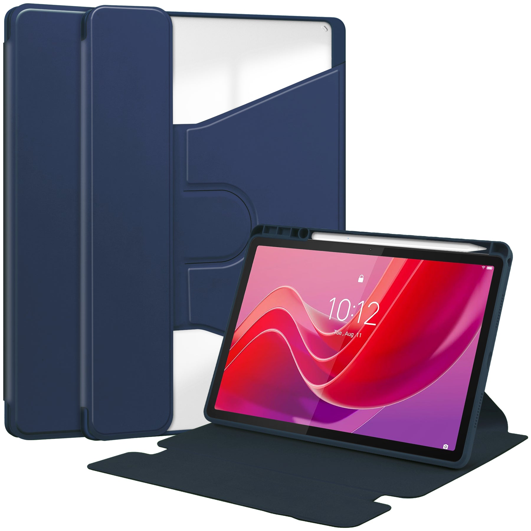 For Lenovo Tab M11 / Xiaoxin Pad 11 2024 Tablet Case 360-Degree Rotating Stand Anti-fall Cover (without Keyboard)
