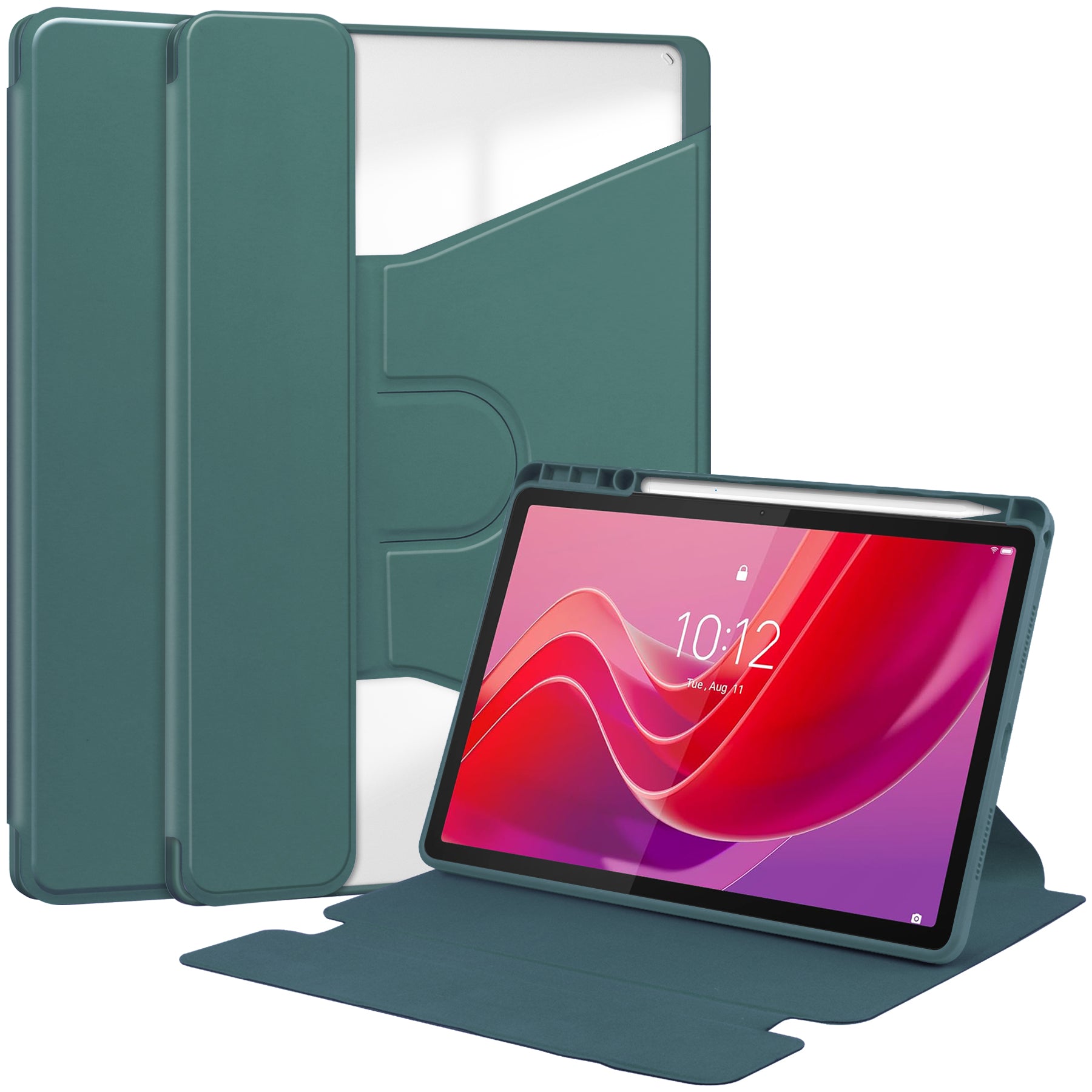 For Lenovo Tab M11 / Xiaoxin Pad 11 2024 Tablet Case 360-Degree Rotating Stand Anti-fall Cover (without Keyboard)