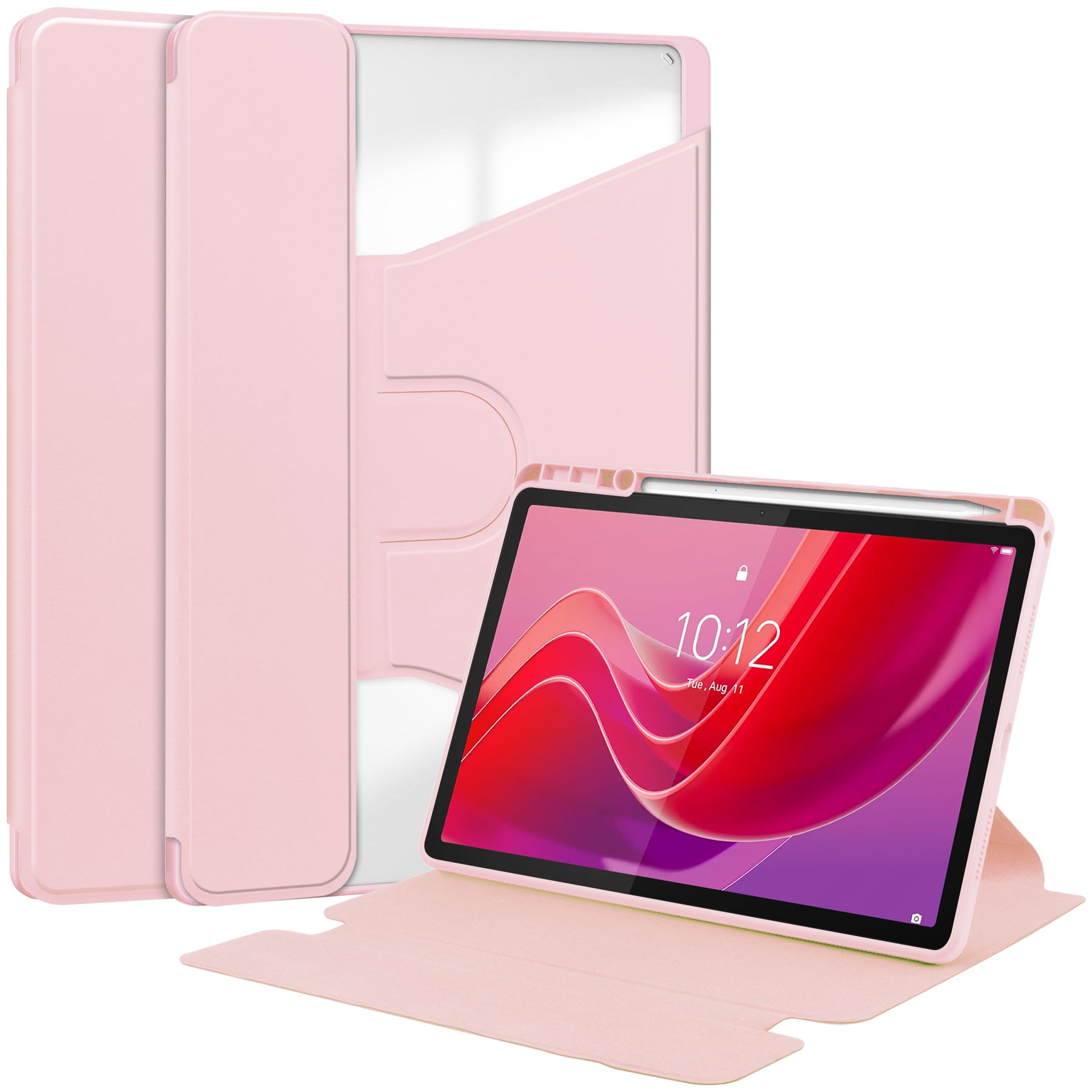 For Lenovo Tab M11 / Xiaoxin Pad 11 2024 Tablet Case 360-Degree Rotating Stand Anti-fall Cover (without Keyboard)