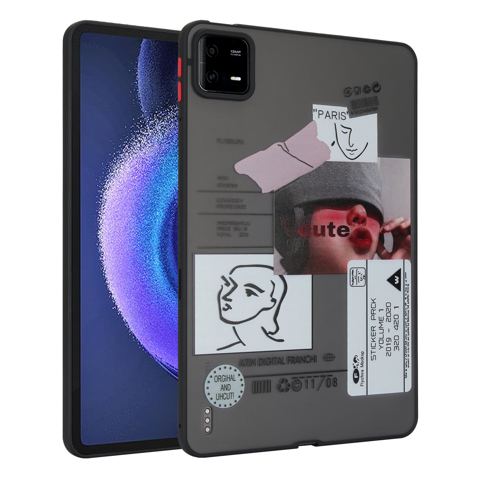 For Xiaomi Pad 6 / Pad 6 Pro Pattern Case PC+TPU Shockproof Protective Tablet Cover