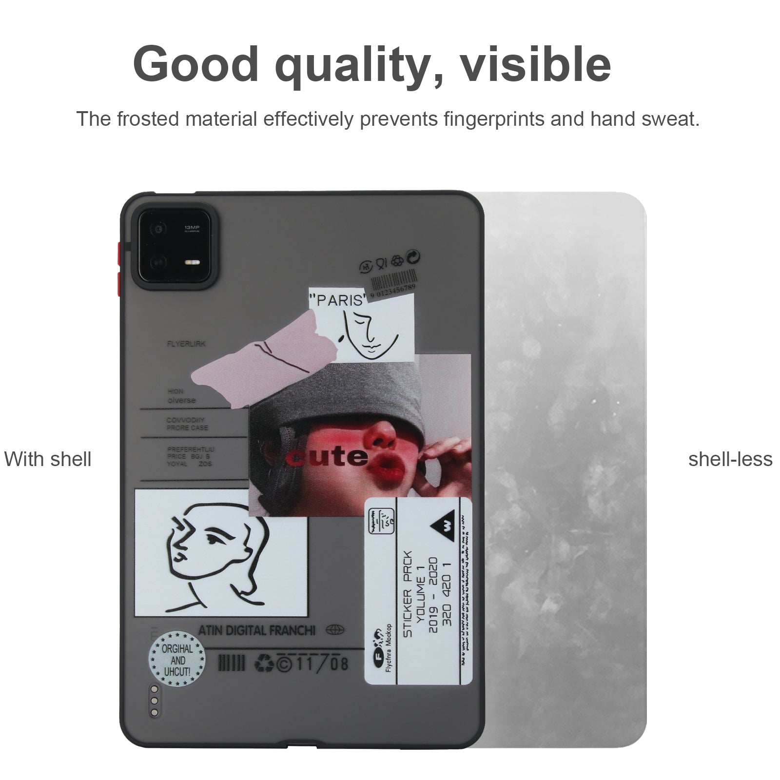 For Xiaomi Pad 6 / Pad 6 Pro Pattern Case PC+TPU Shockproof Protective Tablet Cover