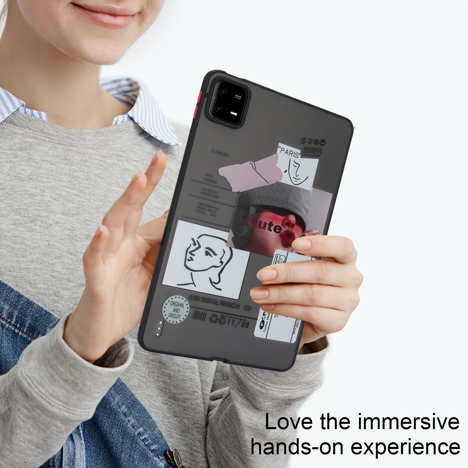 For Xiaomi Pad 6 / Pad 6 Pro Pattern Case PC+TPU Shockproof Protective Tablet Cover