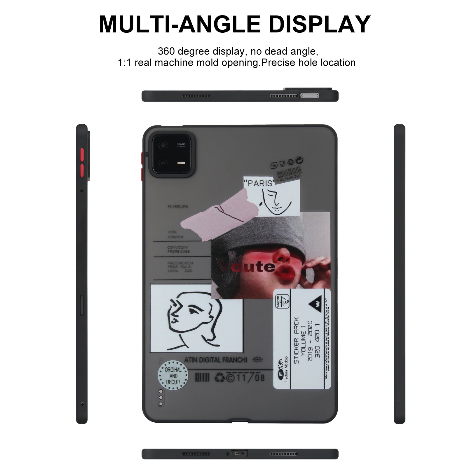 For Xiaomi Pad 6 / Pad 6 Pro Pattern Case PC+TPU Shockproof Protective Tablet Cover