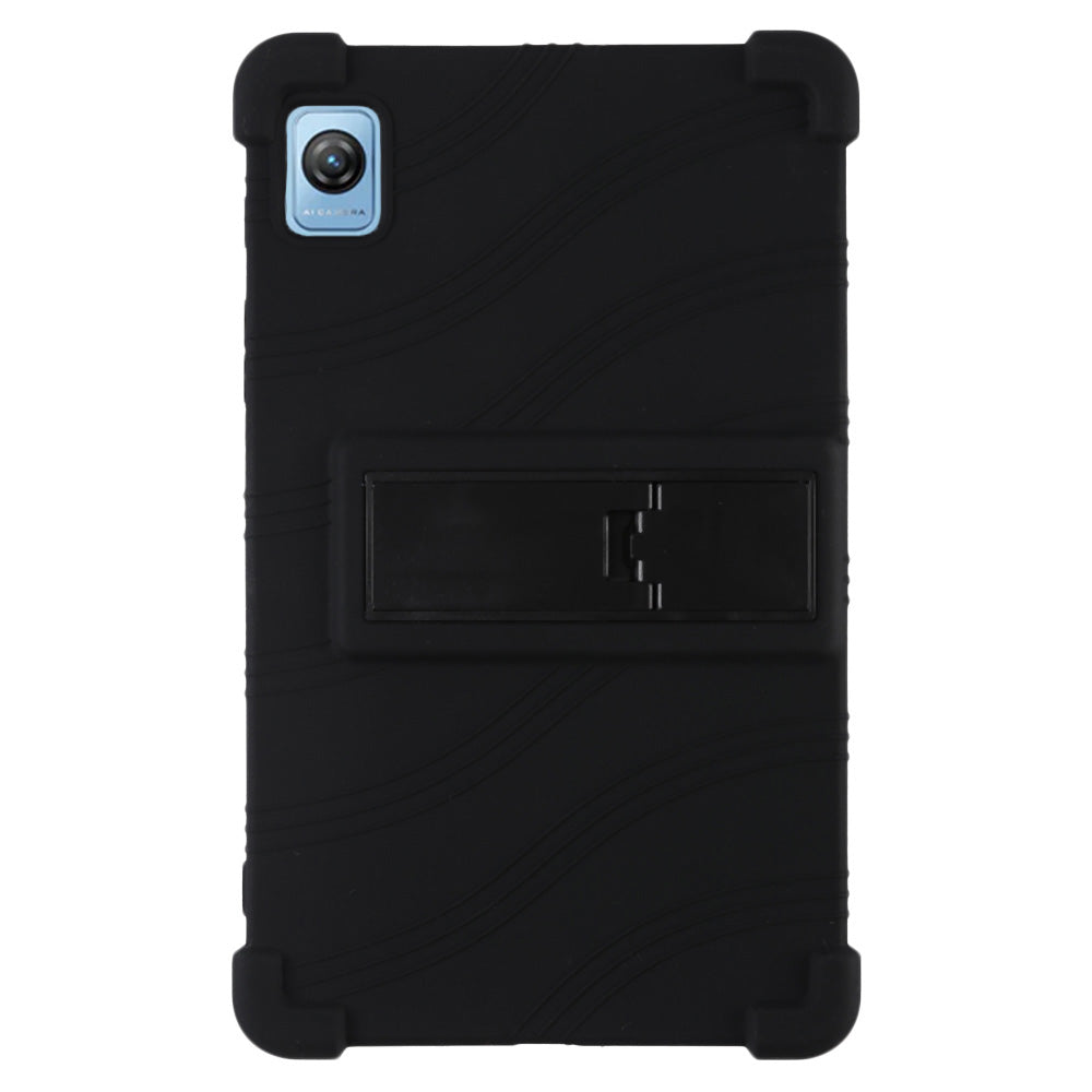 For Blackview Tab 60 Silicone Tablet Case Scratch-resistant Back Cover with PC Kickstand