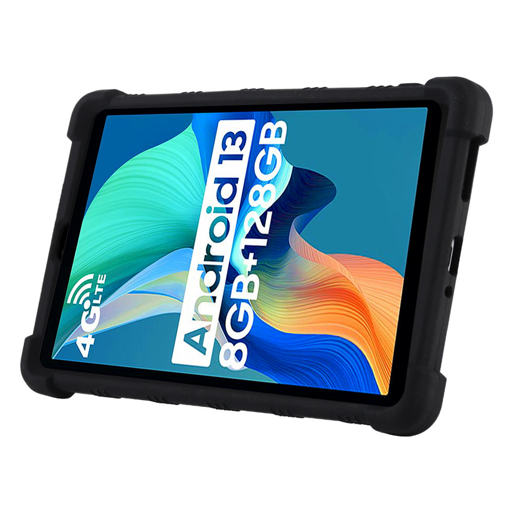 For Blackview Tab 60 Silicone Tablet Case Scratch-resistant Back Cover with PC Kickstand