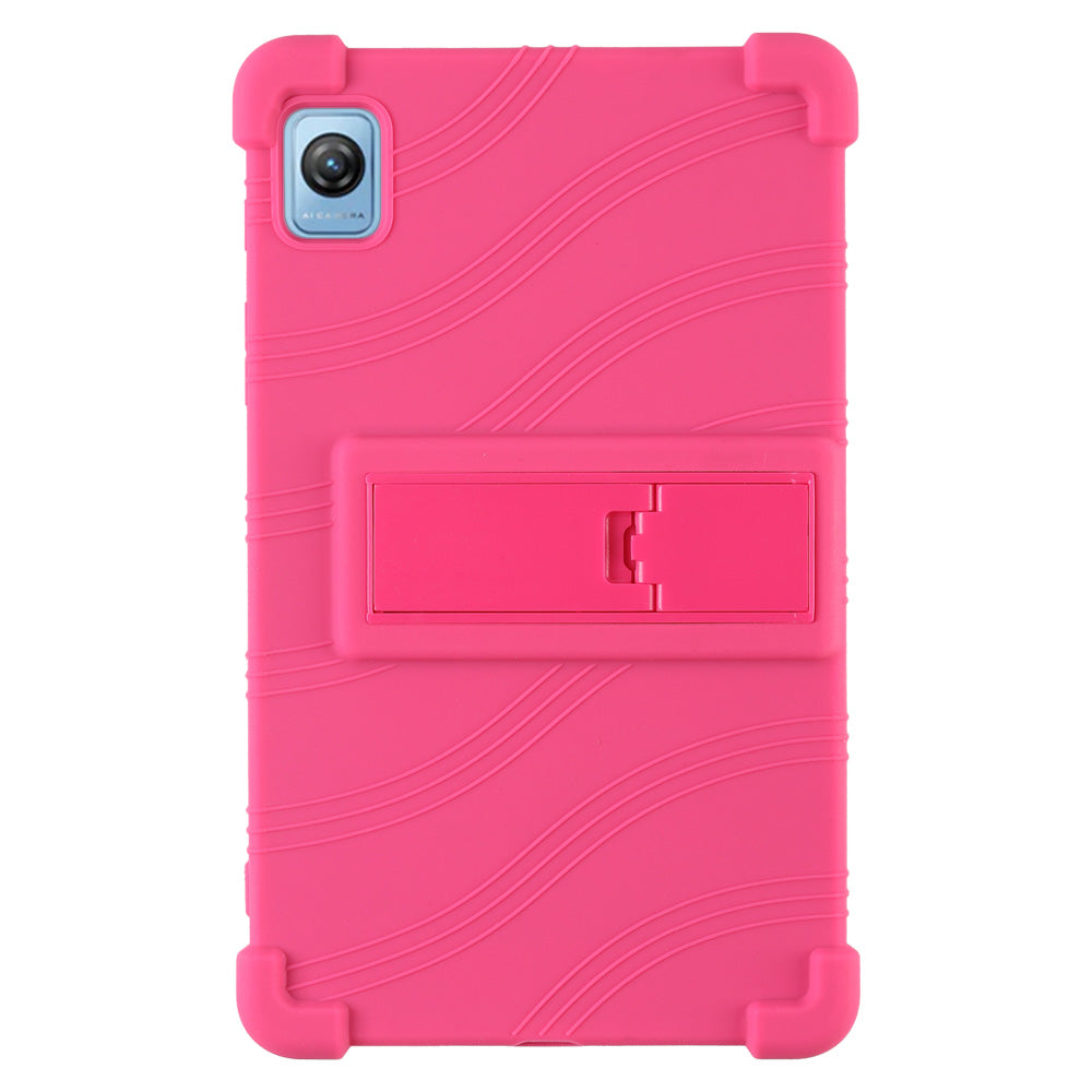 For Blackview Tab 60 Silicone Tablet Case Scratch-resistant Back Cover with PC Kickstand