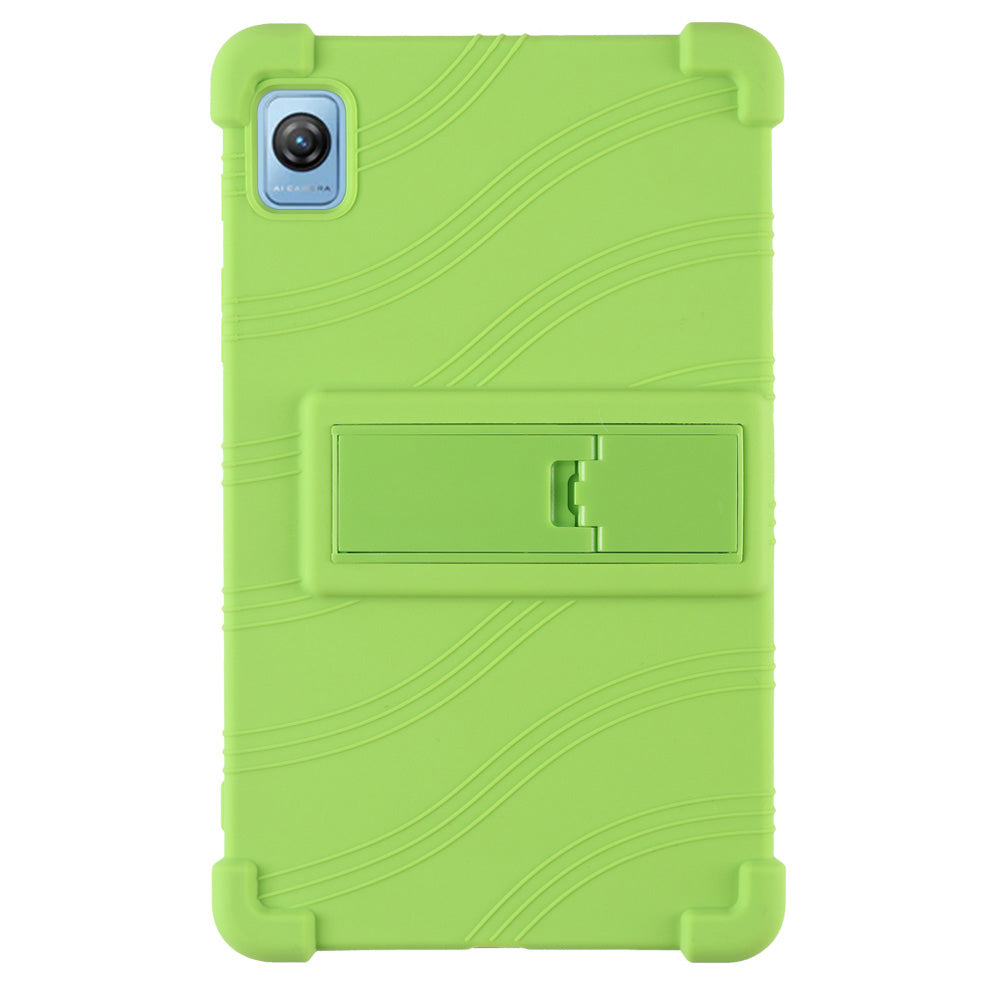 For Blackview Tab 60 Silicone Tablet Case Scratch-resistant Back Cover with PC Kickstand